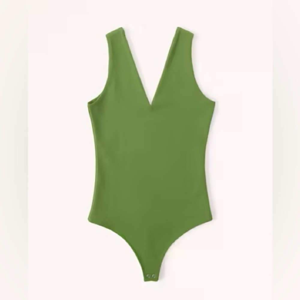 Olive v-neck bodysuit